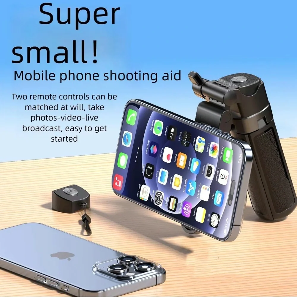 Smartphone Vlogging Kit with LED Light - Black Mini Tripod